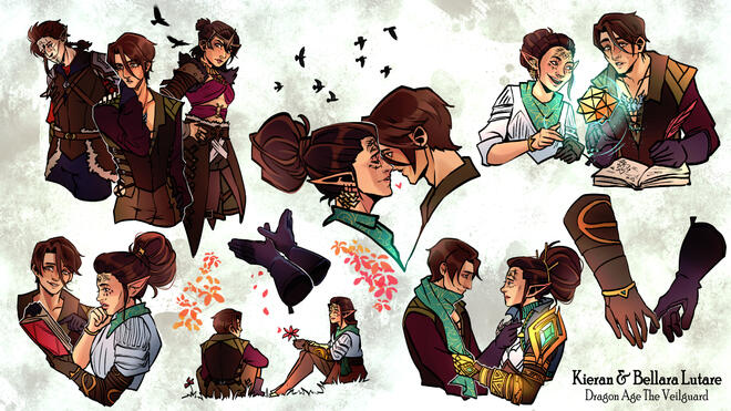 Page de croquis colorée